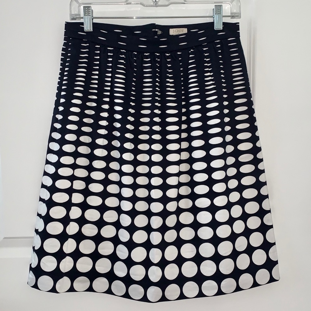 JCrew a-line Navy & White Skirt 4